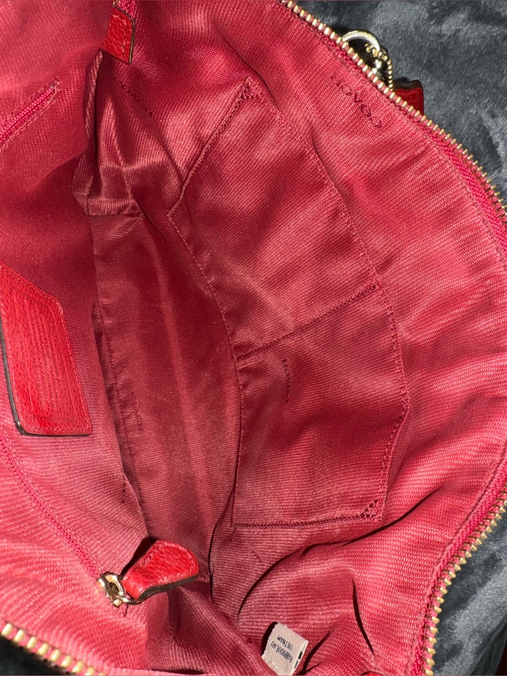 Coach Small Kelsey Satchel Red Pebble Leather Crossbody Bag - Picture 10 of 10